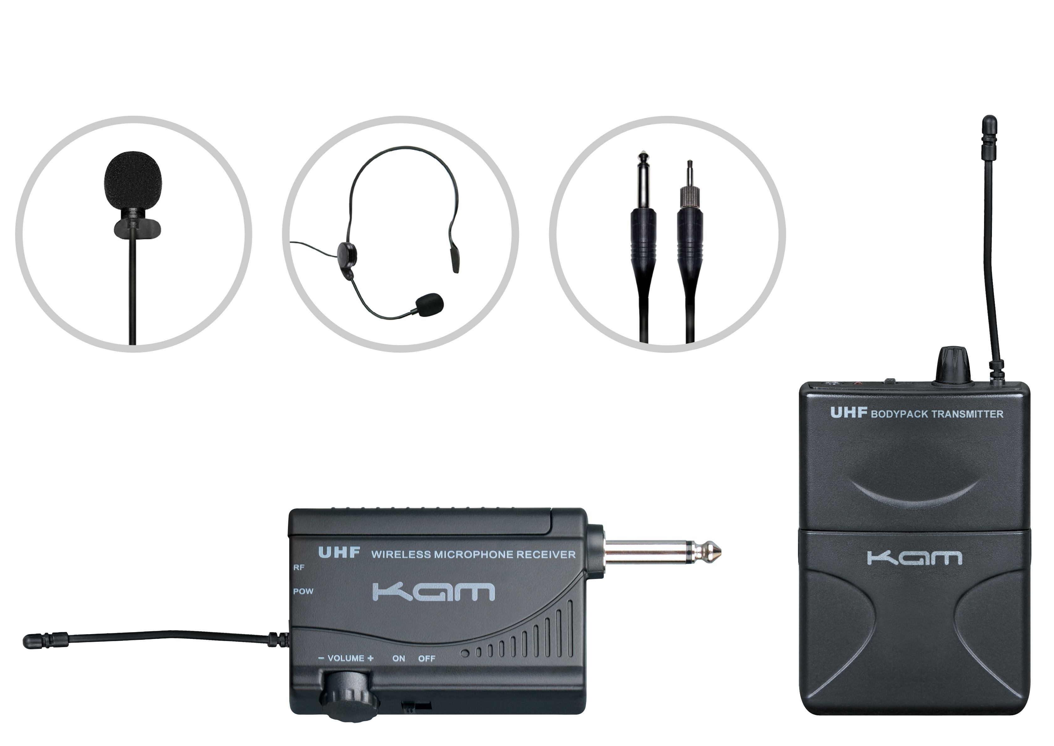 KAM KWM1900BP UHF Wireless Body Pack Microphone System djkit